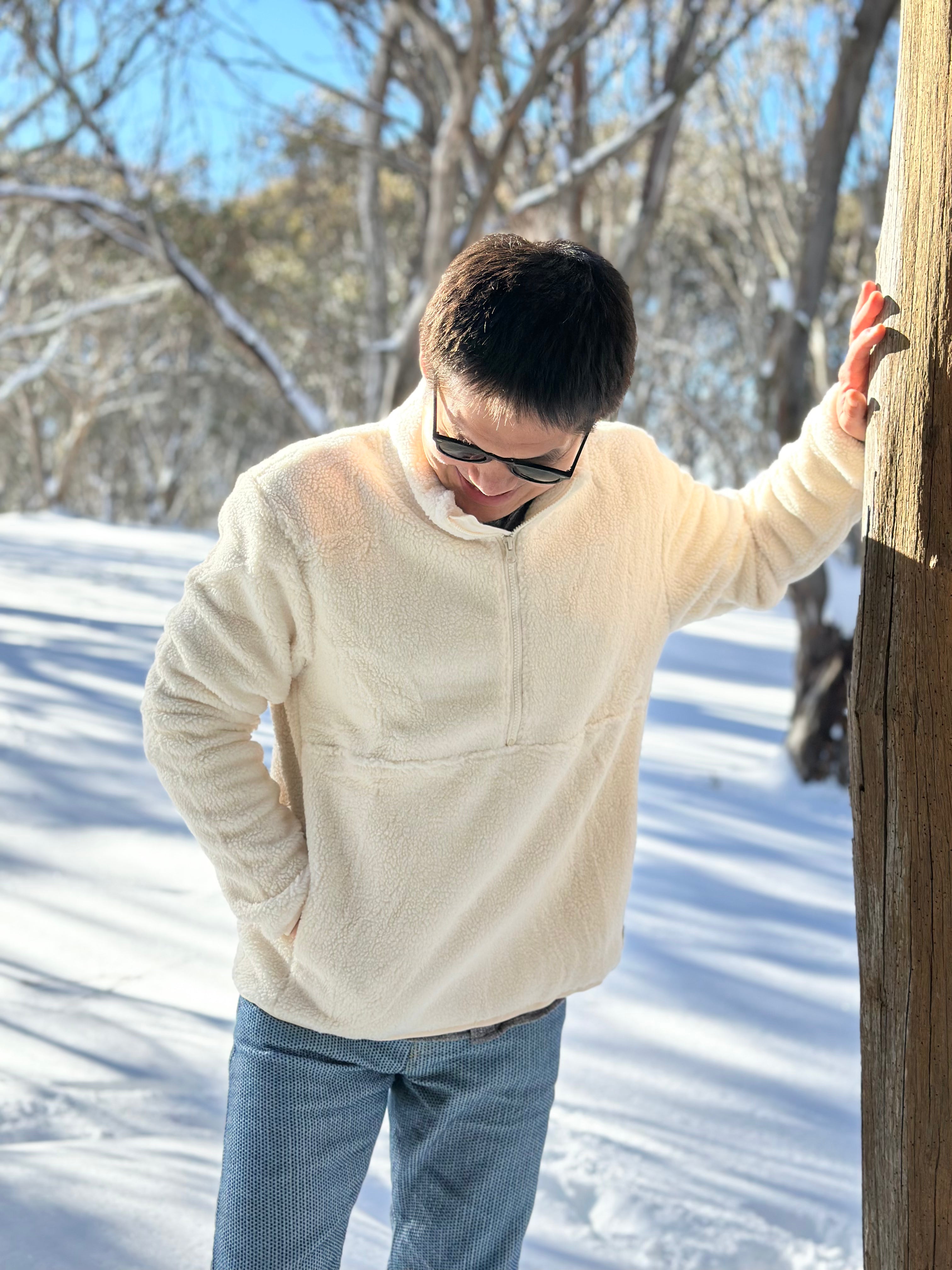 Universal Fit Sherpa Half-Zip Pullover
