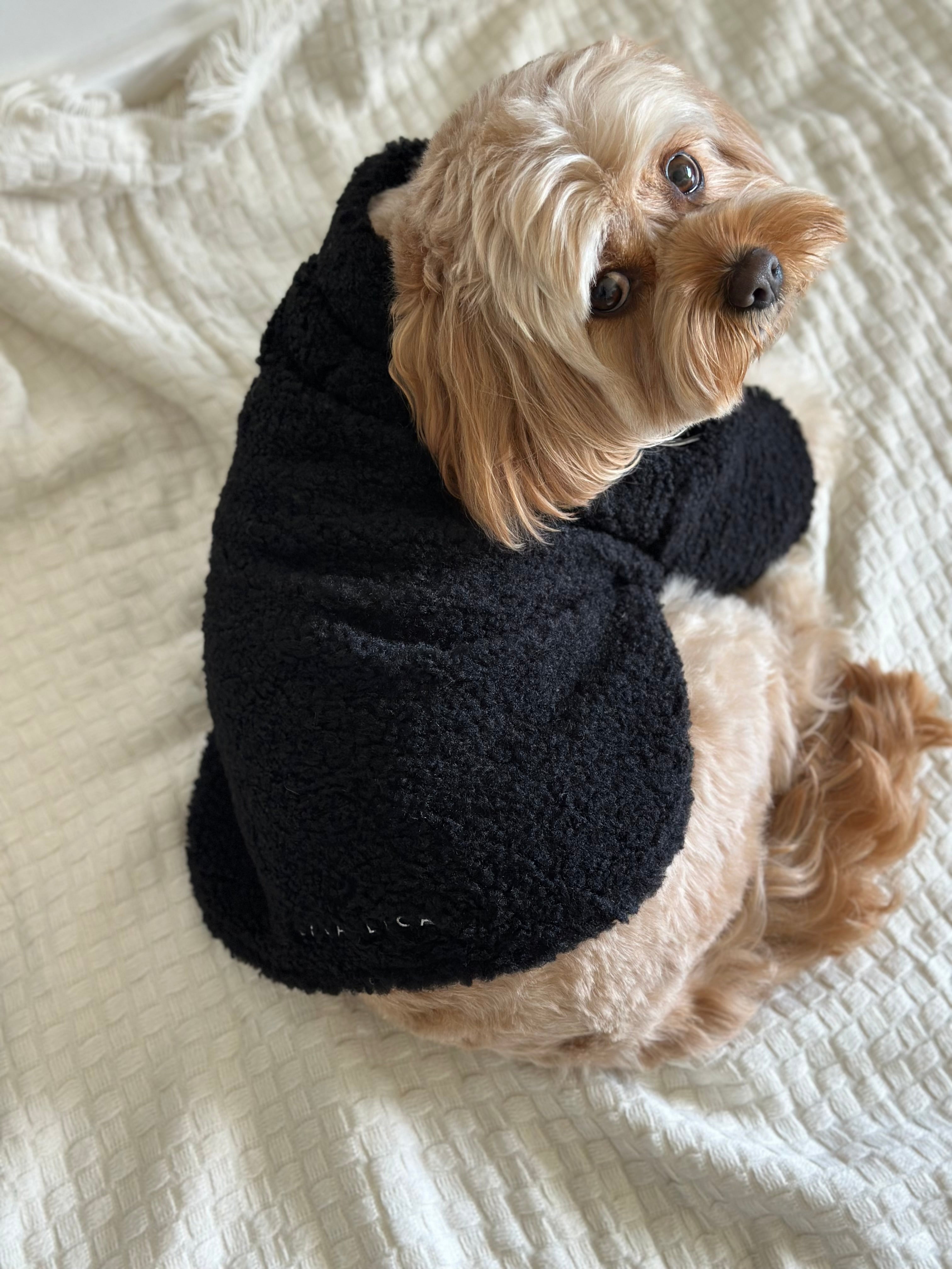 Sherpa Dog Jacket in Black