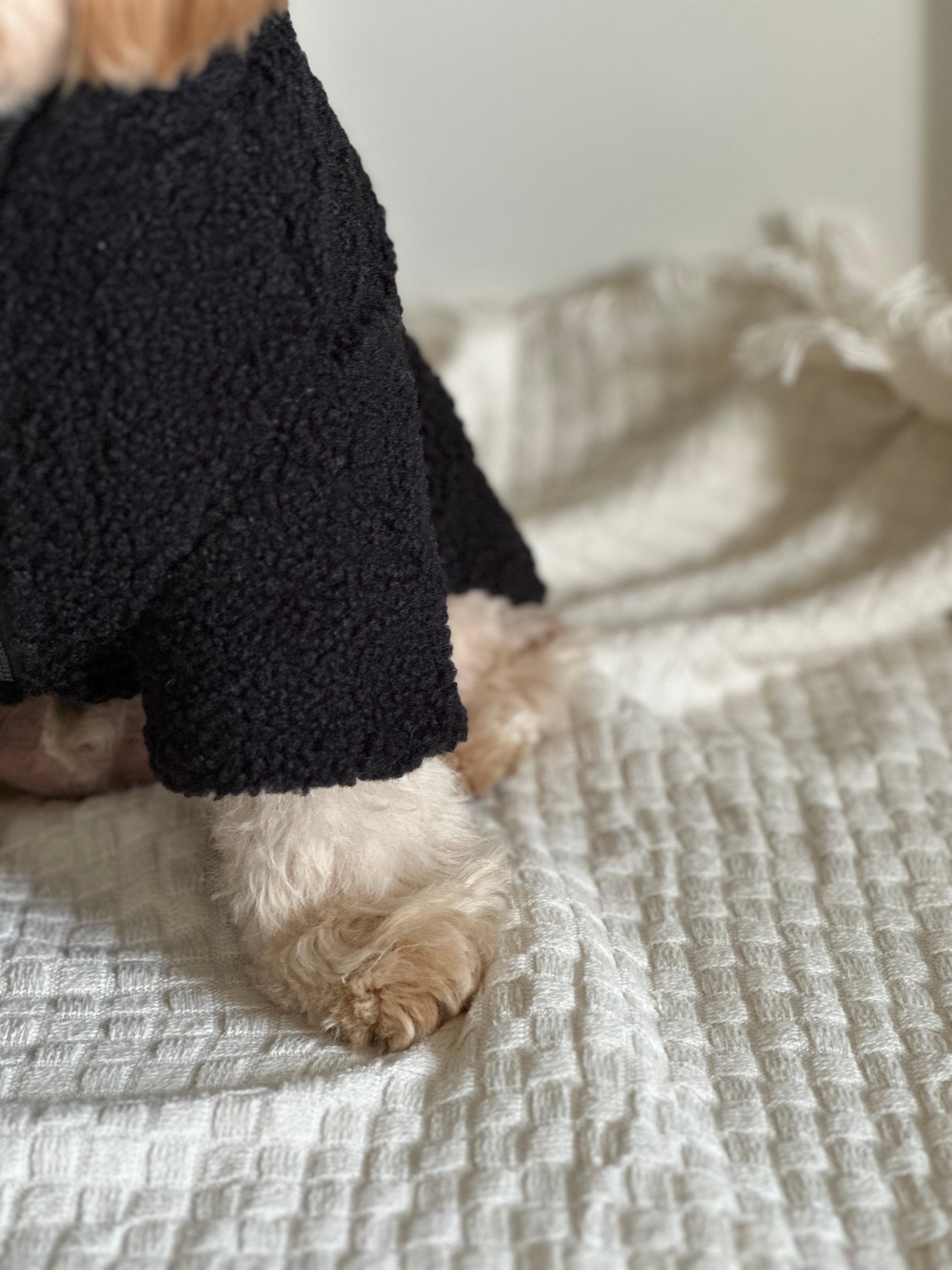 Sherpa Dog Jacket in Black