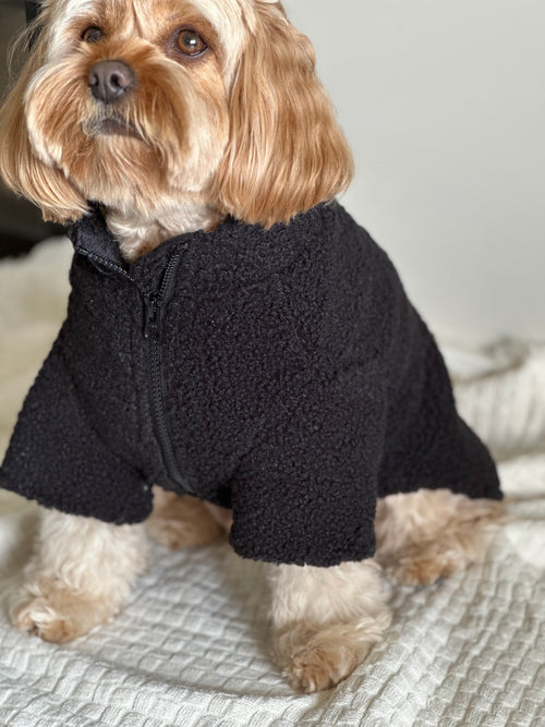 Sherpa Dog Jacket in Black